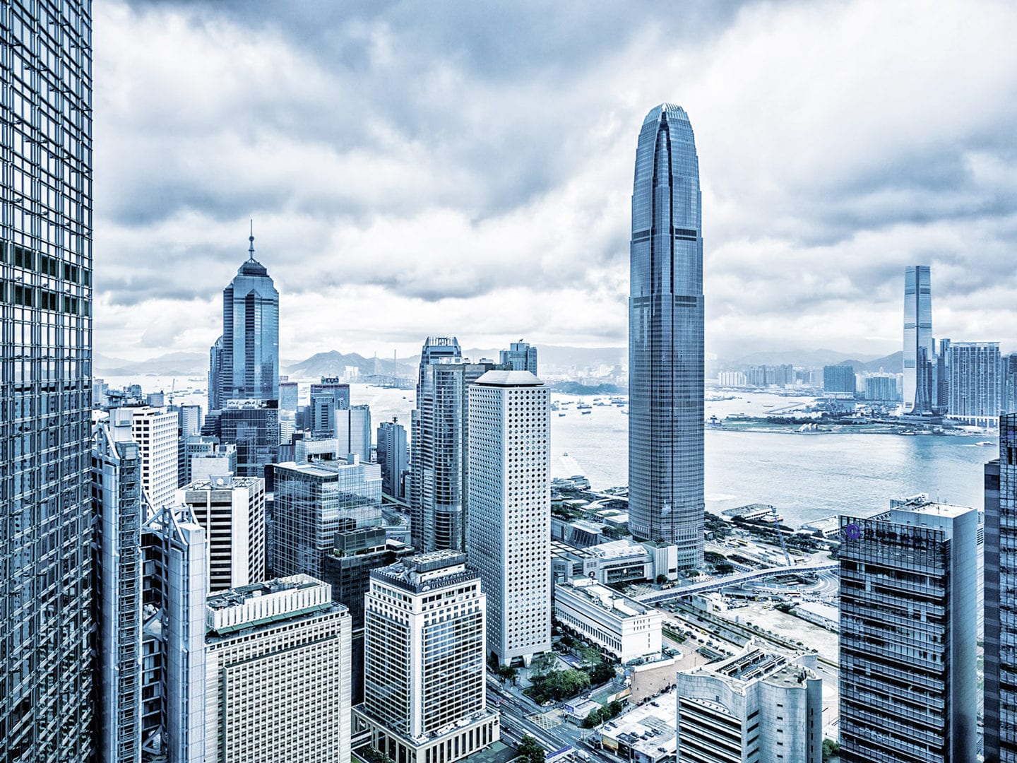 Das Stadtbild von Hong Kong