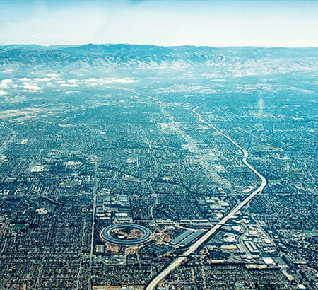 Eine Luftaufnahme vom Silicon Valley