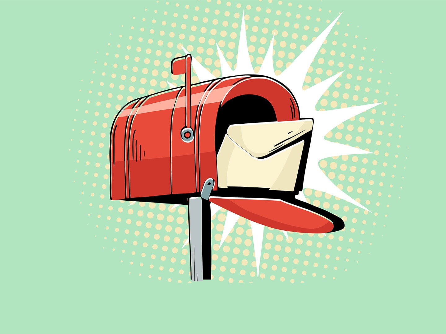 Illustration eines Briefkastens