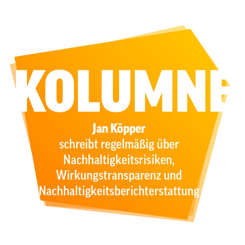 Schwerpunkte von Kolumnist Jan Köpper