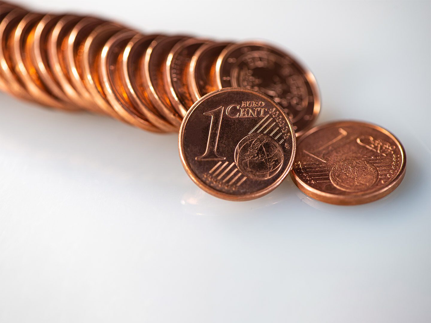 Kleingeld: Ein-Cent-Münzen