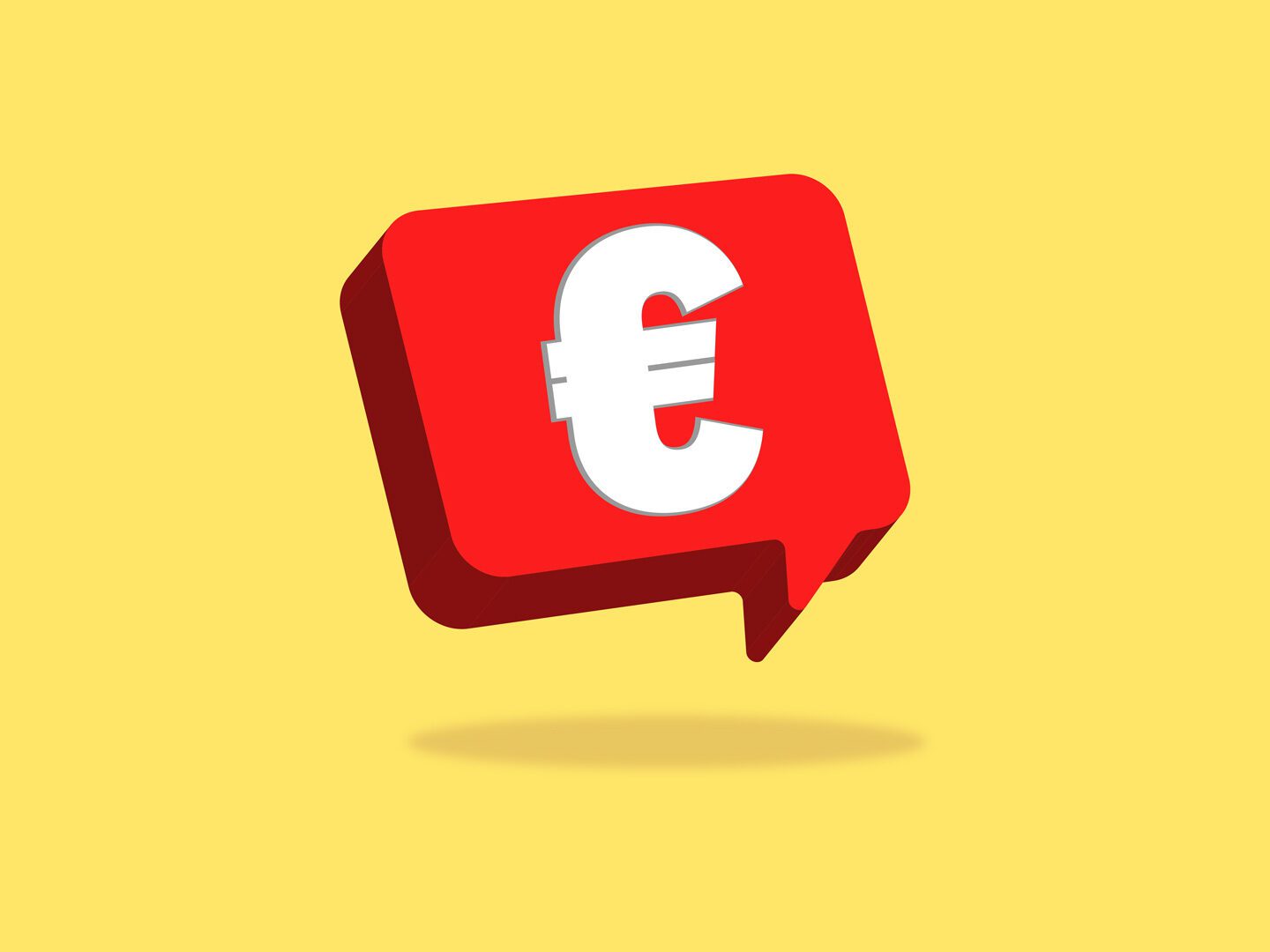 Auf einem Social-Media-Icon ein Eurozeichen