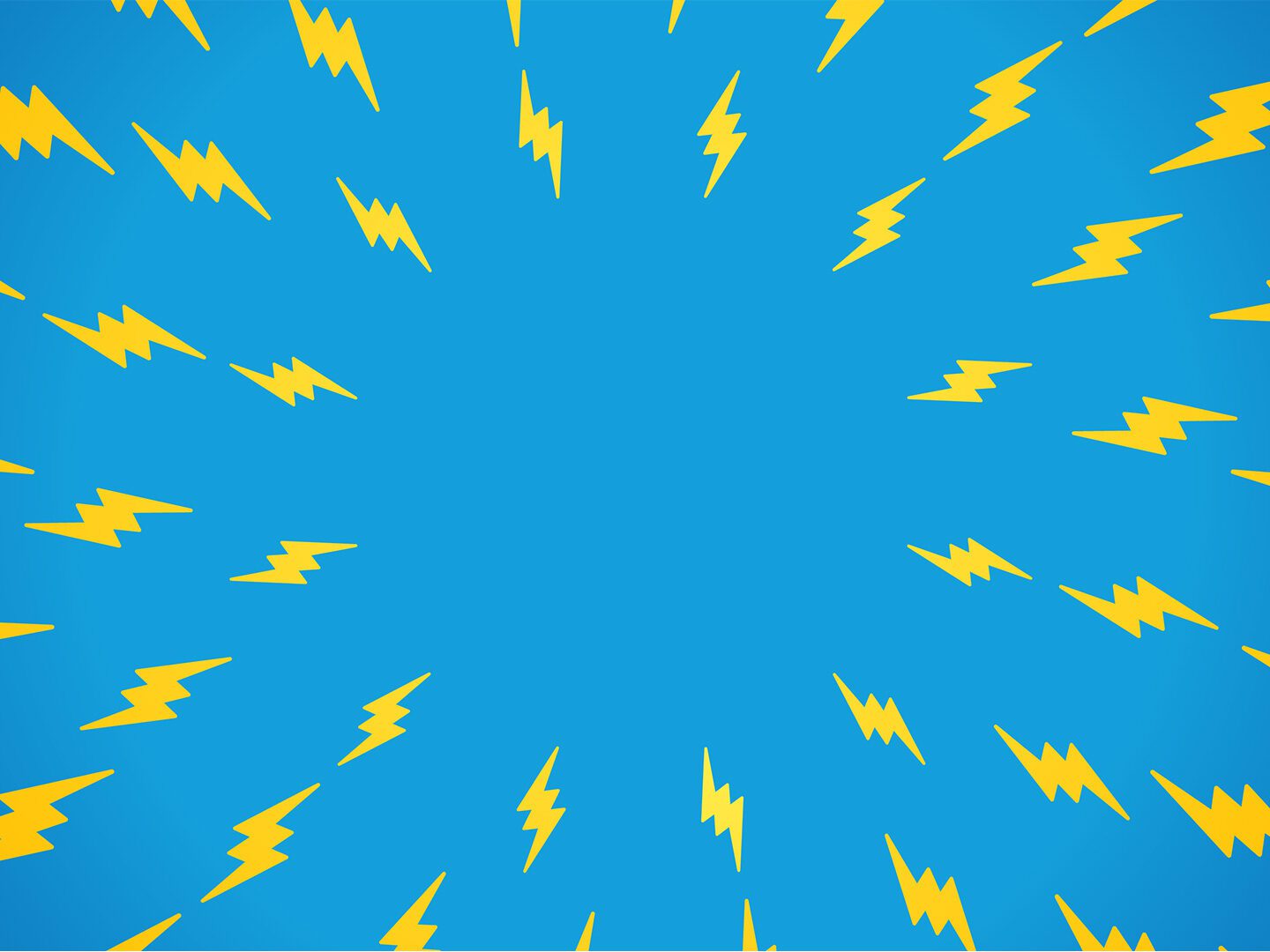 Zeichnung von Stromzeichen auf blauem Hintergrund