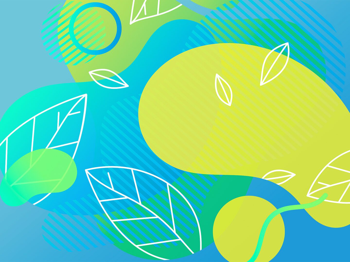 Illustration mit Blättern, die den Deutschen Award für Nachhaltigkeitsprojekte 2023 symbolisieren