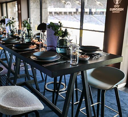 Hospitality-Lounge für die Fußball-Europameisterschaft 2024 in Deutschland